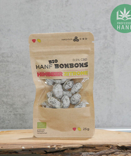 Professor Hanf CBD Bonbons von natürlichCBD Himbeer-Zitrone