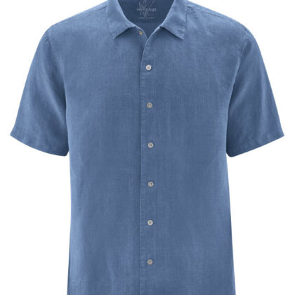 HempAge Herren 100% Hanf Kurzarmhemd, casual fit