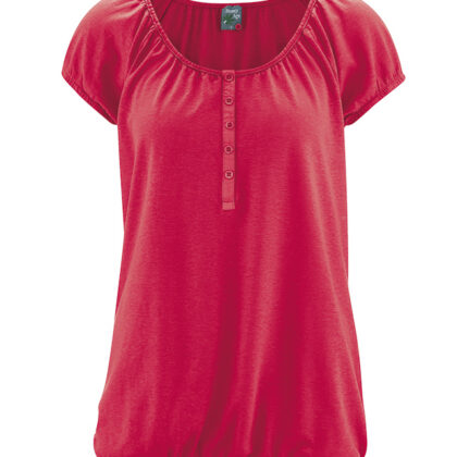 HempAge Damen Hanf Blusenshirt rot