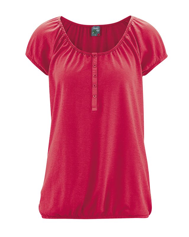 HempAge Damen Hanf Blusenshirt rot